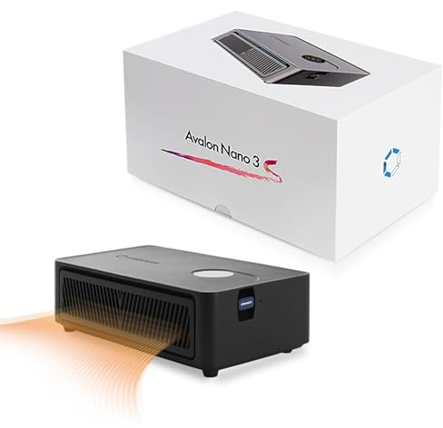 Canaan Avalon Nano 3S Kompakter Bitcoin Miner – 6 TH/s Hashrate, 140 W BTC Miner – SHA256 ASIC Mining Gerät für Lernen, Hobby, Zuhause oder Büro – Mit EU-Stecker