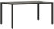 HOMTAKIE Table de Jardin Dessus en Verre Noir 150x90x75cm Résine tressée