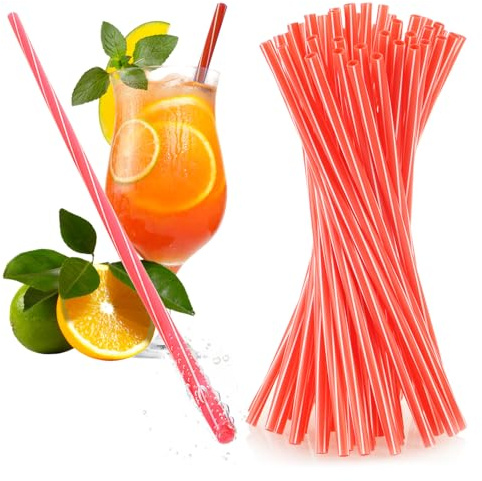 Robin Goods® Set 50 cannucce riutilizzabili 22 cm | Cannucce in plastica dura lavabili in lavastoviglie per cocktail e frullati