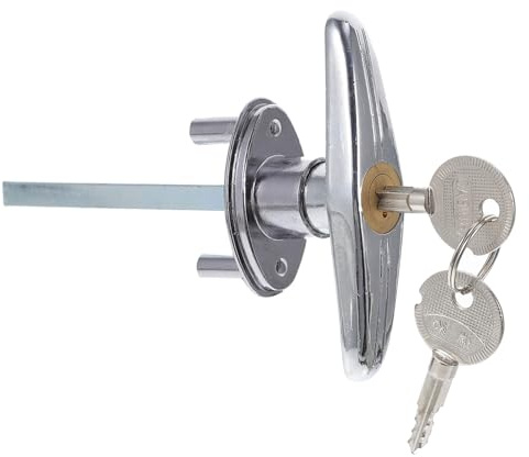 SAFIGLE Garage Door Emergency Release Lock Kit Flap Door Lock Replacement T-Handle with Copper Core Steel Wire for Manual Operation Easy Installation for Household Hotel Bank School Use