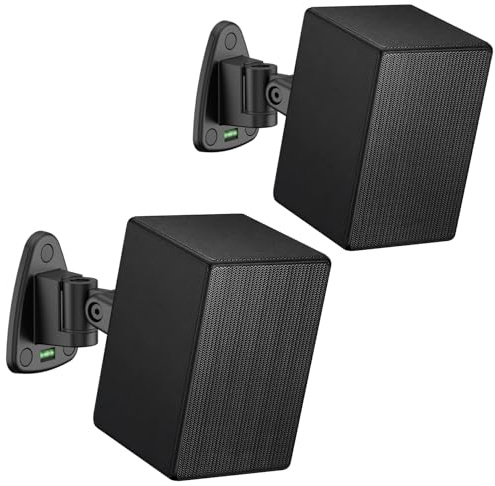 Speaker Wall Bracket for Samsung SWA-9250S/9500S/9200S/9100S/9000S/8500S Wireless Rear Speaker kit - Adjustable Tilt & Swivel for Samsung Rear Speaker Mount，Heavy Duty Metal Bracket Up to 22Lbs, Pair