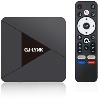 GK18 Smart TV Box with Android 14.0 TV OS – Fast & Simple 4K Streaming, Dual-Band WiFi 6, Voice Search Remote, Built-in Chromecast | Turns Any TV into a Smart TV