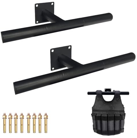 Mibcocny 2 Pack Weight Vest Hanger Wall Mount, Heavy Duty Police Gear Rack, Body Armor Hanger, Tactical Plate Carrier Accessories for Backpack Gym Home Workout (Black)