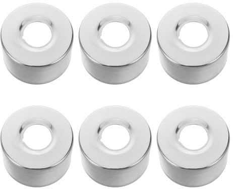Homoyoyo Lot de 6 Plaques de Finition en Acier Inoxydable 304 pour Échelle de Piscine avec Trou de 19 Mm, Cache-Rampe Rond Anti-Corrosion pour Piscines Enterrées, Accessoires de