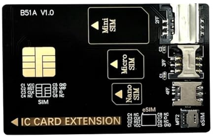 Wisyurt 4 en 1 Outil D'Adaptateur de Carte SIM pour Les Téléphones Mobiles Prise en Charge de la Carte de Cartes à Cartes Sim/Micro Sim/Nano Sim/ESIM