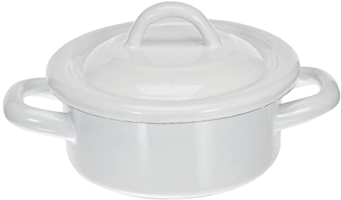 Ibili Cacerola Recta con Tapa Blanca 12 CM, Stainless Steel, 12x12x6 cm