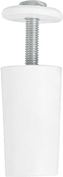 Amig - Pack de 2 Topes para Persianas Enrrollables de Plástico Blanco - Amortiguador con Tornillo M5 Antióxido y Arandela Exterior - Resistente a la Intemperie - Longitud: 40 mm