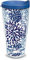 Tervis 1105084 Fiesta - Lapis Calypso Insulated Tumbler with Wrap and Blue Lid, 24 oz - Tritan, Clear