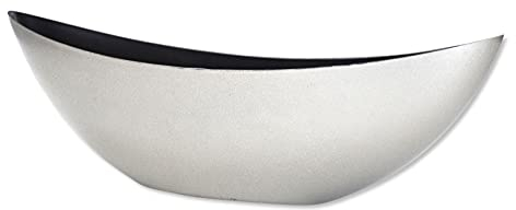 Decoline Kunststoff Blumentopf Schiff (Silber Glitter, XL: 55.5 x 17.5cm)
