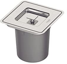 Tramontina Stainless Steel Square Inset Bin 5L, Food Waste Compost Bin, Built-in Waste Bin, 5 Litres