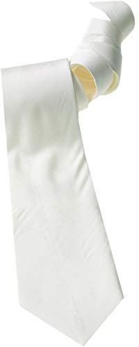 CREATIV DISCOUNT Seiden-Krawatte, klassisch, 9,5x140 cm, weiß Pongé 10