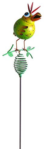 Gartenstecker Vogel grün 105 cm Blumenstecker Gartendeko Stecker Garten Beet