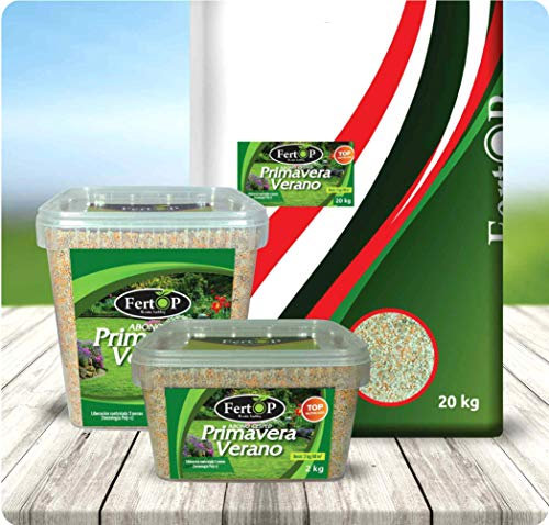 FertOP® - Abono para Césped, Primavera-Verano, Fertilizante de Liberación Lenta, 3 Meses. (Envase 2Kg/70m²)