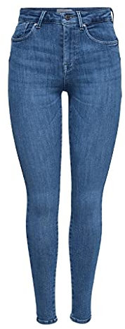 ONLY Damen Onlpower Mid Sk Push Rea2981k Noos Jeans, Lightbluedenim, M EU