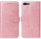LOLFZ Wallet Case for iPhone 7 Plus 8 Plus, Vintage Leather Book Case with Card Holder Kickstand Magnetic Closure Flip Case Cover - Rose Gold