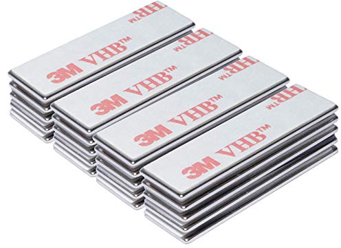 Neodym Magnet Quader Selbstklebend 3M Klebestreifen Magnetscheiben Rund Flach Quader Scheiben - Quadermagnet Mini Scheibenmagnet [20 Stück] 30x10x1mm