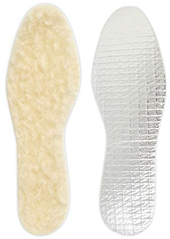 Berckland AluTherm Lammfell natur - Lammfell mit Alu-Isolierung -Made in Germany Extra warme Einlegesohle für Freizeit, Arbeit, Wandern - Bequeme Wintersohle in Gr.39