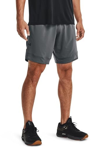 Under Armour Herren Trainings Shorts, Grau (Pitch Gray) (012)/Schwarz, Medium Hoch