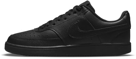NIKE Men's Court Vision Low Next Nature Basketball Shoe, Black/Black/Black, 12 UK