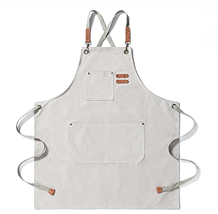 Arbeitsschürze Werkzeugschürze, Wasserdichte Leinwand Tischlerschürze, für Werkstatt Küche Garten Keramik Handwerk Holzbearbeitung Friseur Maler, für Männer Frauen(Color:D)