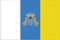 BANDERA DE CANARIAS CON ESCUDO. CALIDAD RASO PREMIUM. TAMAÑO GRANDE 150X90 CM