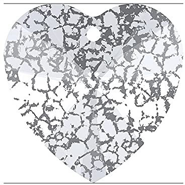 1 stk SWAROVSKI ELEMENTS pendant HEART 6228 crystal stone with hole, 14.4 x 14 mm Crystal Silver Patina (Swarovski-Elemente Anhänger Herz 6228 Kristallstein mit Loch Kristall Silber Patina)