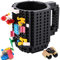 Build-On Brick Coffee Mug,Novelty Christmas Birthday Presents Easter Fathers Day Santa Funny Mugs Nerdy Gifts for Dad Men Kids Boy Him Women Adult Girl Friend (Black)