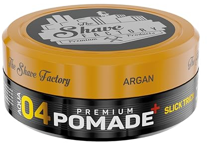 The Shave Factory Pomada prémium de 150 ml 04 Slick Trick con argán extra brillo