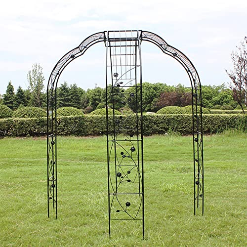 Halbseitiger Rosenbogen,Schmiedeeiserner Gartenbogen,Pergola Rankgitter Gartenbogenpavillon,Pflanzenkletterrosenbogen Torbogen Rankhilfe,dekorierter Gartenrasen/Haustür/Terrasse/Wände ( Size : 4 )