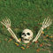 Jonami Halloween Deko Horror Skelett Schädel Realistische Dekoration Gruseliger Skeleton für Garten Hof Rasen Party Dekorationen