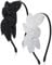 2 Stück 1920er Haarreife Flapper Stirnbänder Damen Haarbänder Blatt Perlen Haarschmuck Vintage Kopfschmuck Accessoires für 20er Jahre Stil Kleid Kostüm (Weiß, Schwarz)