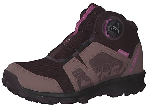 adidas Unisex Kinder Terrex Agravic Boa Mid RAIN.RDY Hiking Shoes, Maroon / Matt Purple / Wonder Red, 40 EU