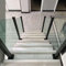 Geländerpfosten Treppengeländer Aus Glas Schwarz, Clips Für Innere Glasscheiben Für Flur Loft Balkon, Rostfreier Stahl Geländer Aus Gehärtetem Glas (Color : Corner Post, Size : 150cm/5ft)