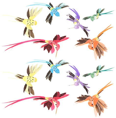 Cabilock 12St Simulationsvogel Vögel basteln Requisiten gefälschte Kolibri-Figuren baumschmuck Weihnachten weihnachtsbaumschmuck künstliche Vögel künstlicher Kleiner Vogel draussen Statue