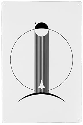 artboxONE Metall-Poster 20x30 cm Abstrakt Lichtjahre von Künstler Rocketman