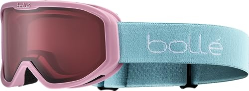 gs1 france Bollé INUK – Ski-Maske für Kinder – Rosa und Matt Blau – Vermillon Bildschirm Kat. 2 – Klare Sicht, Doppelbildschirm, Antibeschlag, belüfteter Komfort