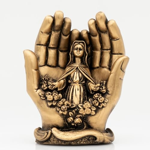 Helcee Handgefertigte Bronze-überzogene Jungfrau Maria Statue