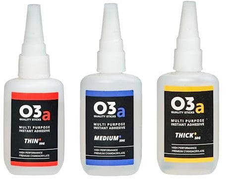 O3a Cyanoacrylate Instant Adhesive | Clear Bundle | 50g | MADE IN BRITAIN