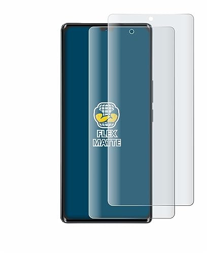 BROTECT Schutzfolie für Blackview A200 Pro | 2 Stück Entspiegelnder Displayschutz Made in Germany Matte Full-Screen Folie Full-Cover 3D Curved Anti-Reflexion Montage Kit