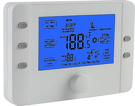Termostato Per Pompa di Calore, Termostato WIFI Per Sistema Di Riscalmento e Raffredamento, Massimo 3 Heat / 2 Cold, Termostao Fan Coil WiFi