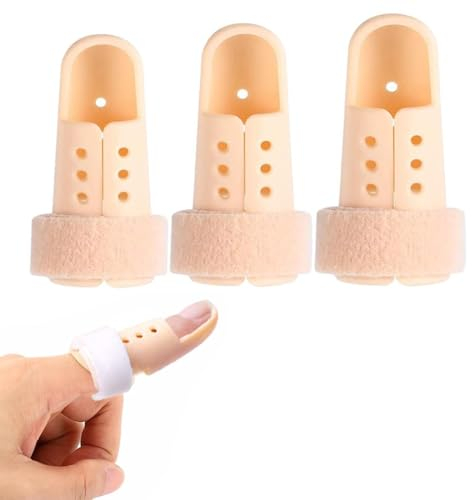 EODKSE 3er Set Finger Schutz - Kunststoff Schienen zur Verlängerung und Stabilisierung von Fingern, speziell gegen Hammerfinger und für Basketballtraining