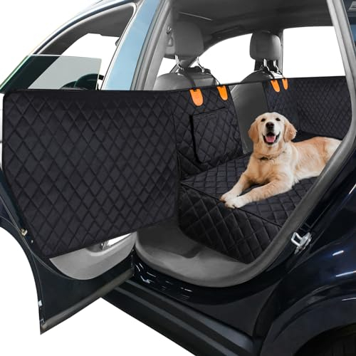 JOEJOY Dog Car Seat Cover, Full Protection Back Seat Car Cover Waterproof Car Seat Cover for Dogs, Non-Slip Full Back Seat Cover, Side Protection Rear Seat Covers for Cars, Trucks and SUVs