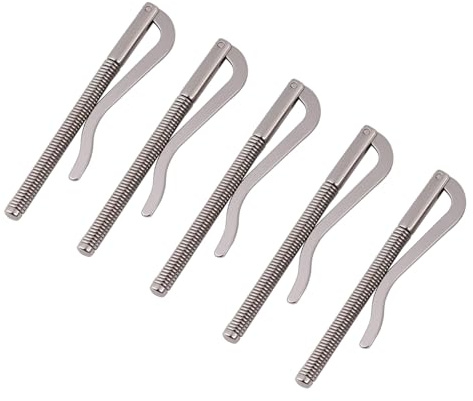 Leopacat Geldklammer, 5 Stück Geld Clip Klemme,Brieftasche Federklemme | Brieftasche Spring Silber Geld Clip Bar DIY Tool für Bargeld Rechnungen Karten Dokumente Leder Klapp Geldbörse