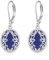 YAFEINI Lapislazuli Tropfen Ohrringe Sterling Silber Lapis Oval Leverback Ohrringe Blauer Stein baumeln Ohrringe Schmuck Weihnachts Geschenke für Damen Mädchen