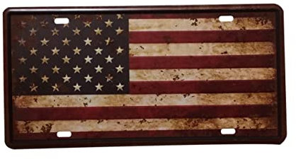 OUNONA Vintage Metal Tin Wall Sign Decorative Iron Painting Embossed Antique Bar Plaque for Home Garage Coffee Shop Wall Decoration