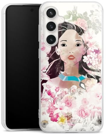 DeinDesign Silikon Hülle kompatibel mit Samsung Galaxy S23 FE Case transparent Handyhülle Pocahontas Disney Offizielles Lizenzprodukt