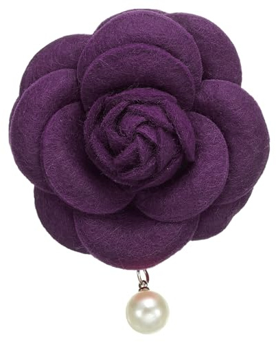 PATIKIL Camellia Blumenbroschen, Vintage Stoffblumenbroschen handgefertigte florale Anstecknadeln für Damen Hut Kleid Hemd Krawatte Corsage