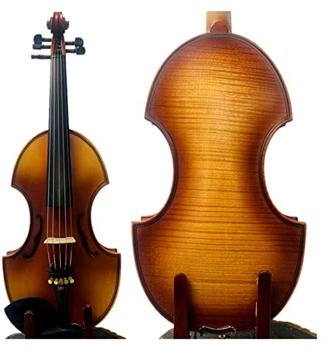 Geige Inlay 5 Saiten 4/4 Violine Ganze Flamme Ahorn Zurück Riesiger Und Resonant Sound Student Violine Violine