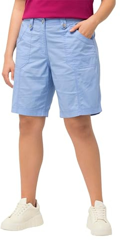 Ulla Popken Damen Hosen wolkenblau 60