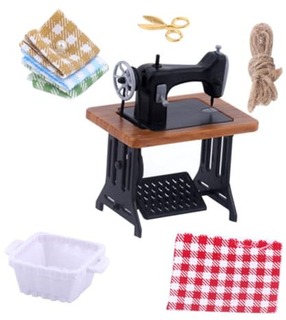 VICASKY 1satz Miniatur Nähmaschine Für Vintage Dekoration Teiliges Geeignet Für Kreative Miniaturszenen Einzigartiges Puppenzubehör